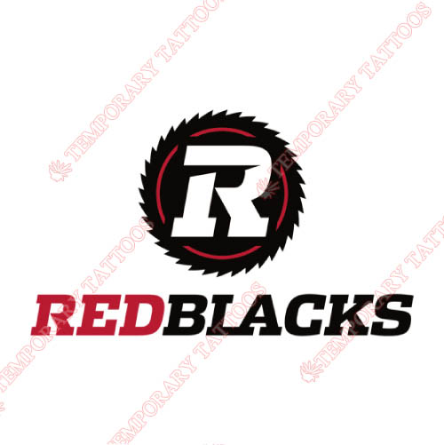 Ottawa RedBlacks Customize Temporary Tattoos Stickers NO.7616